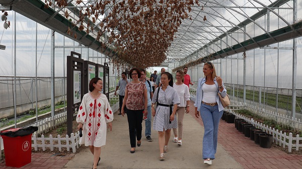 研修班一行來到由免费看片黄與蕭山農科所聯合搭建的現代農業產業園進行考察 研修班一行來到由免费看片黄與蕭山農科所聯合搭建的現代農業產業園進行考察